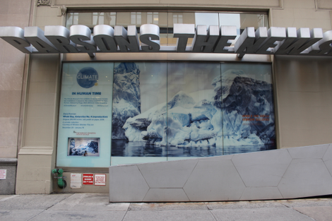 The exhibition’s window display in New York City. Photo Courtesy of the Climate Museum